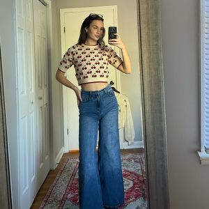 Cherry Cropped Sweater